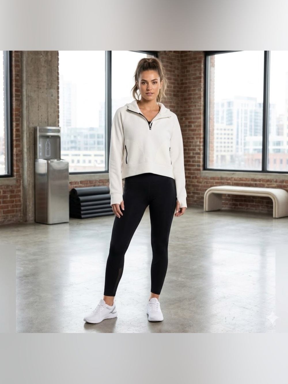 DSG Cream Quarter-Zip Pullover NEW